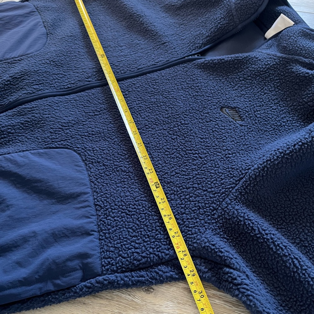 Nike Club Fleece Sherpa Winterized Navy Blue Full Zip Jacket Men’s Large - Picture 11 of 13